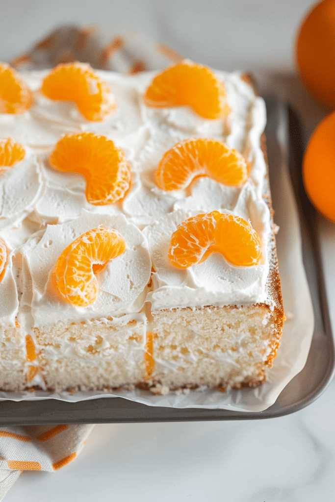 Baking Mandarin Orange Angel Food Cake