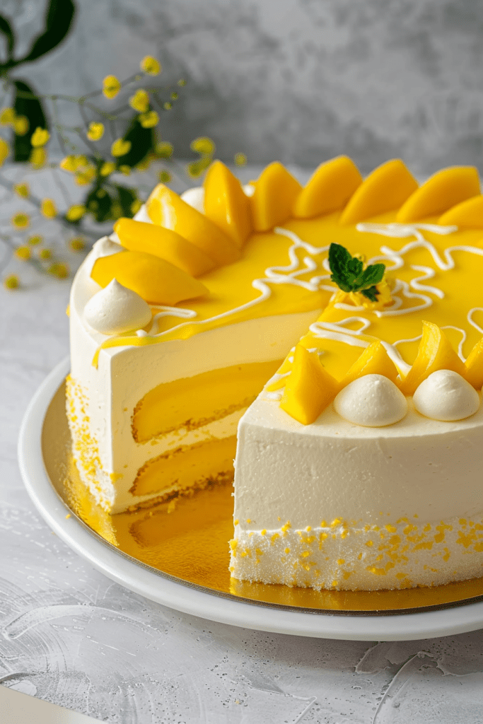 Baking Mango Mousse Cake