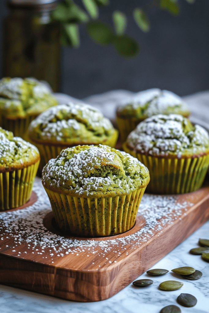 Baking Matcha Muffins