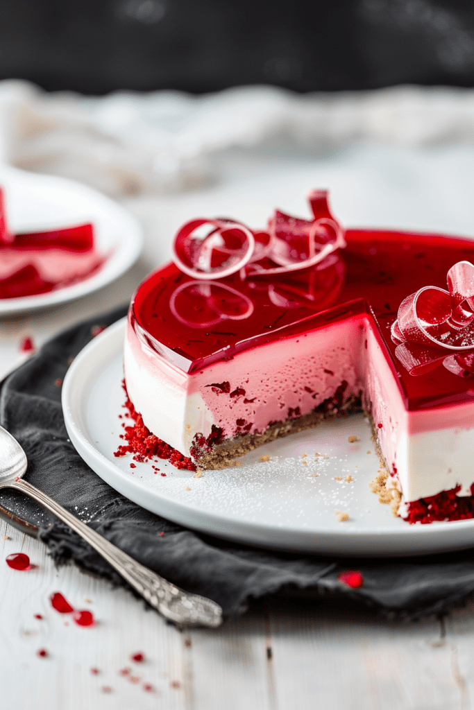 Baking No-Bake Red Rippers Cheesecake Slice