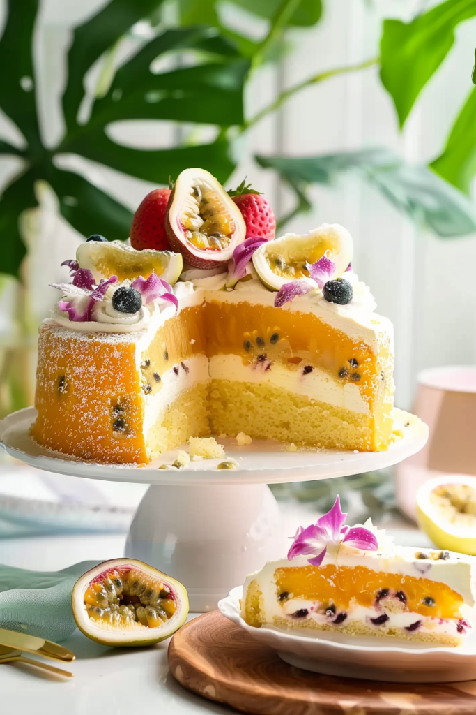 Baking Passion Fruit Sponge Cake