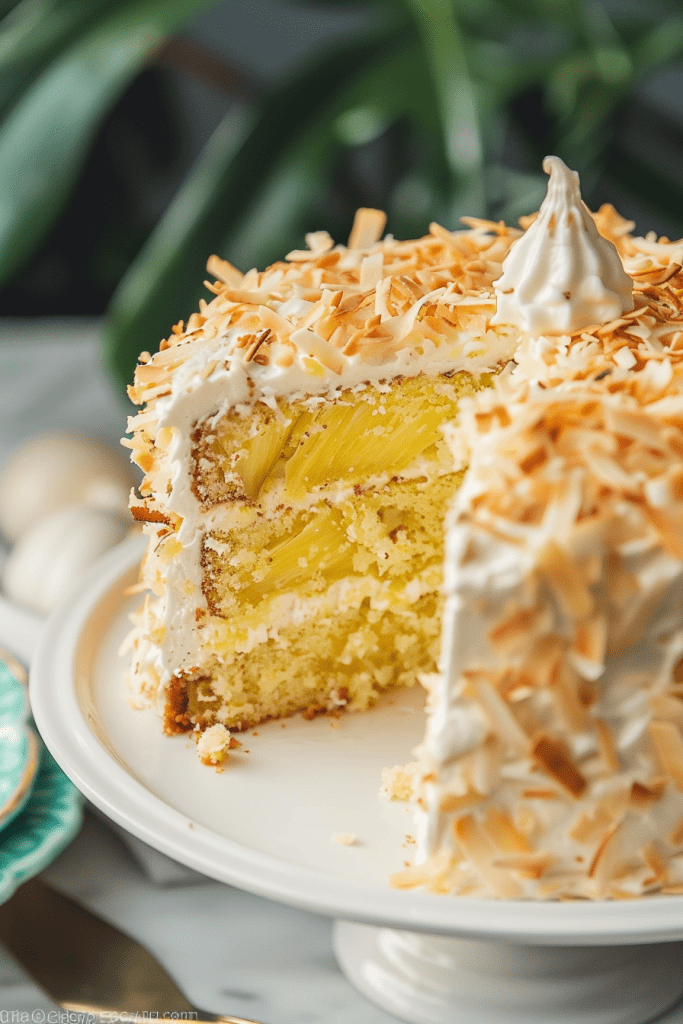 Baking Pineapple Coconut Cake