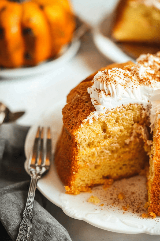 Baking Pumpkin Angel Food Cake