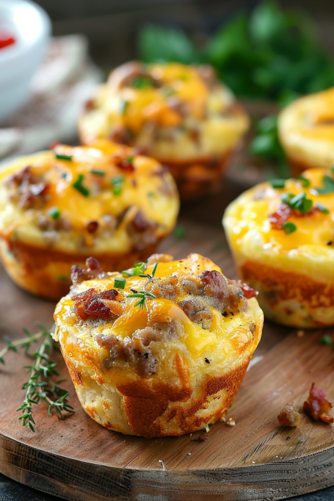 Baking Sausage Egg and Cheese Muffins