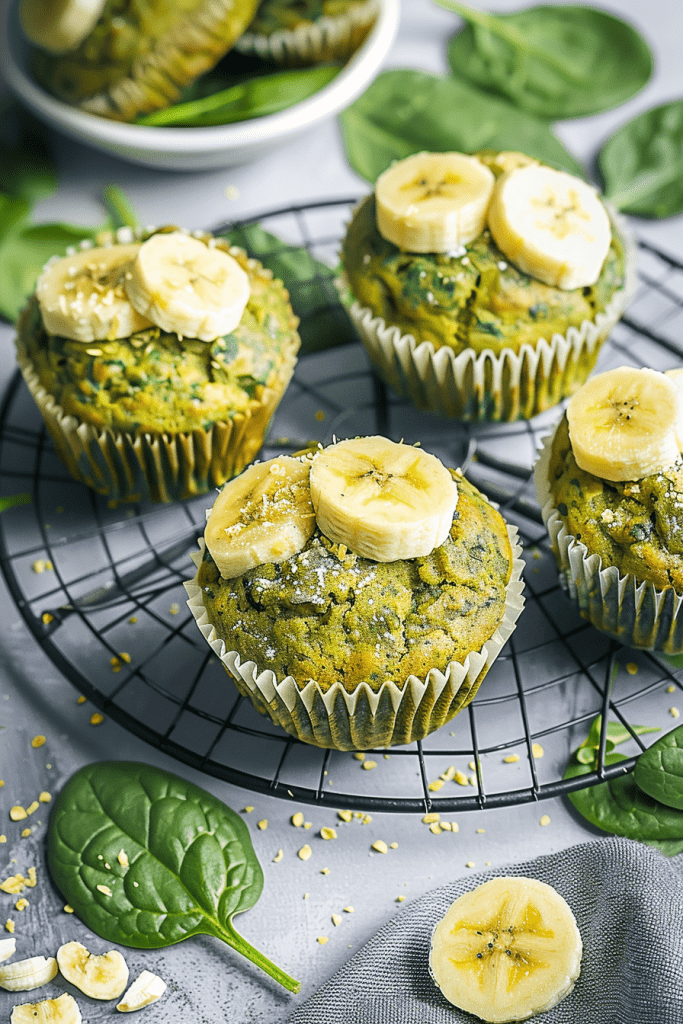 Baking Spinach Banana Muffins