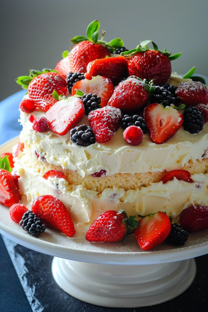 Baking Strawberry Angel Food Cake Layered Lush