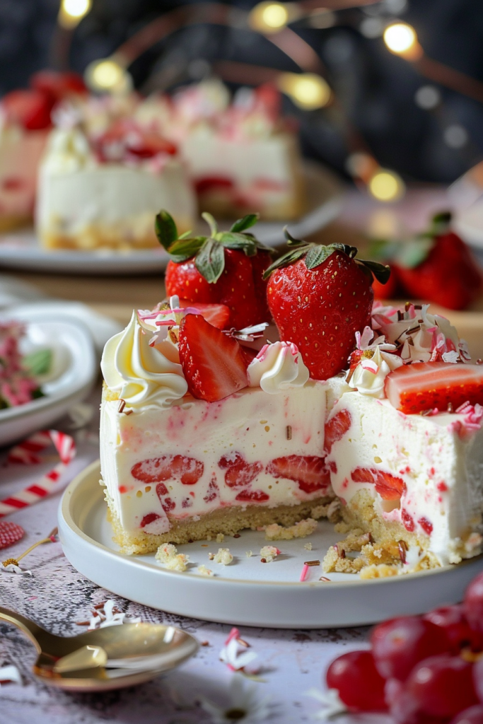 Baking Strawberry White Chocolate Cheesecake