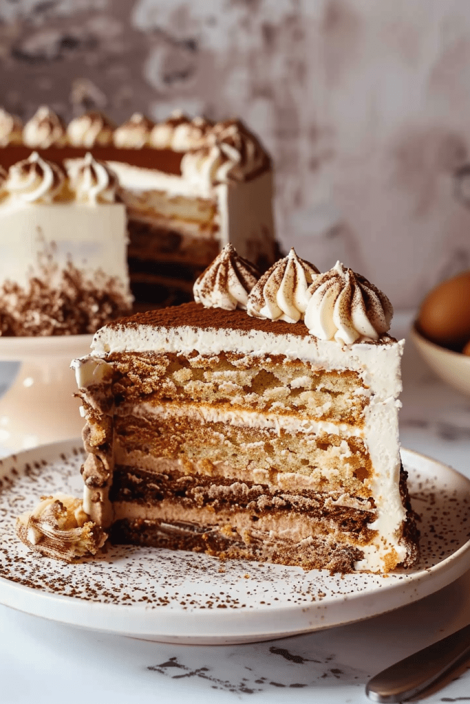 Baking Tiramisu Layer Cake