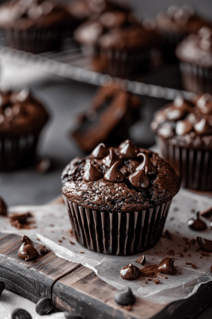 Baking Triple Chocolate Muffins