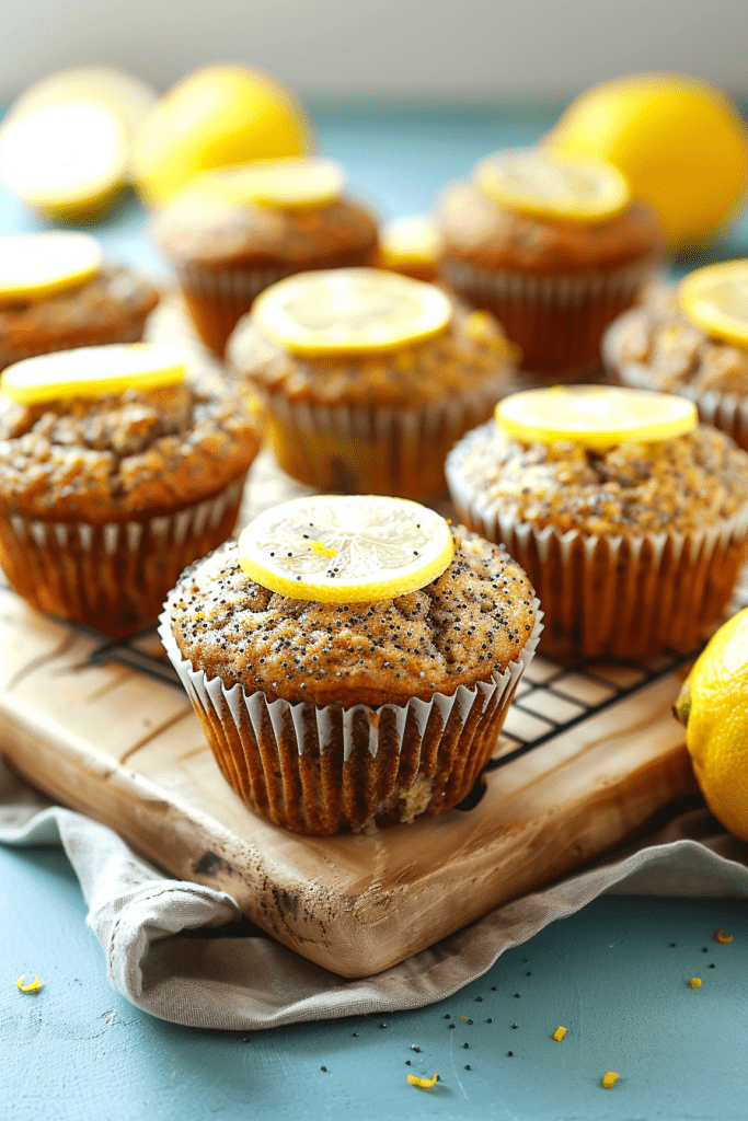 Baking Vegan Meyer Lemon Poppy Seed Muffins