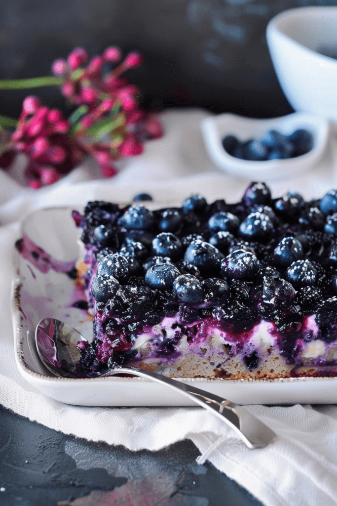 Baking the Blueberry Dump Cake