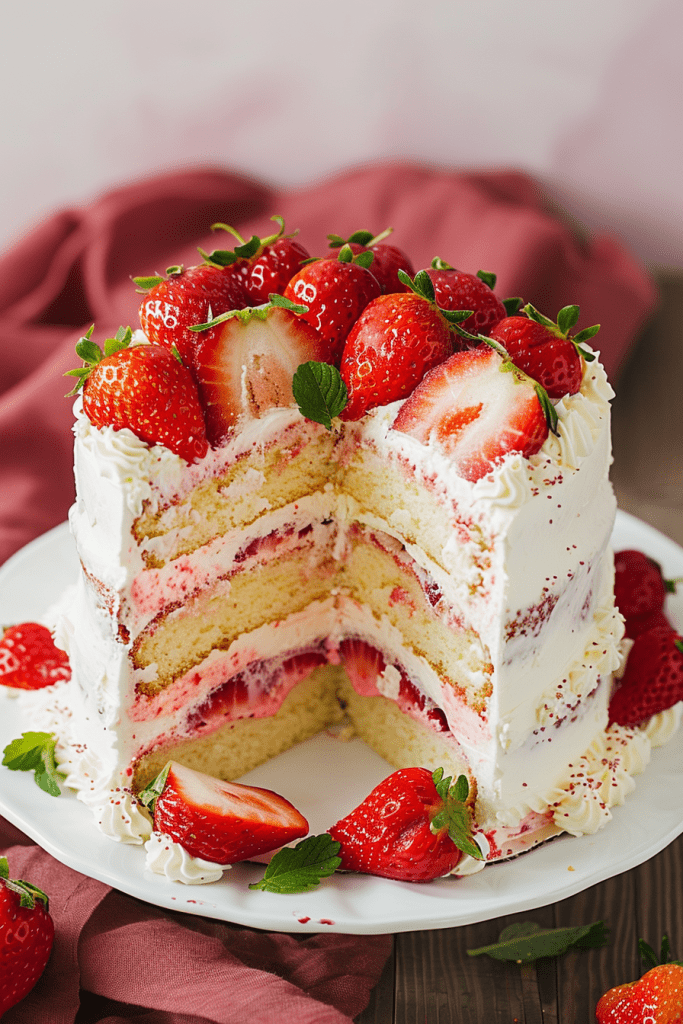 Baking the Strawberry Cake