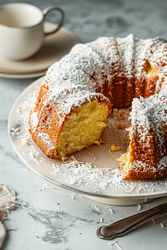 Baking Coconut Pound Cake