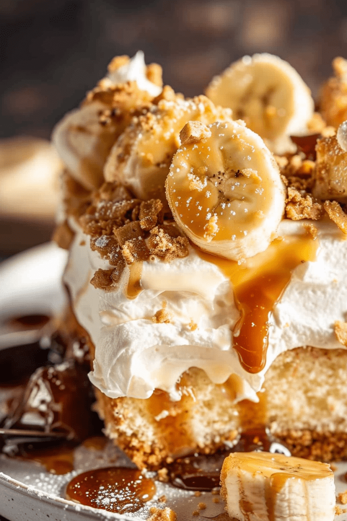 Bananas Foster Poke Cake