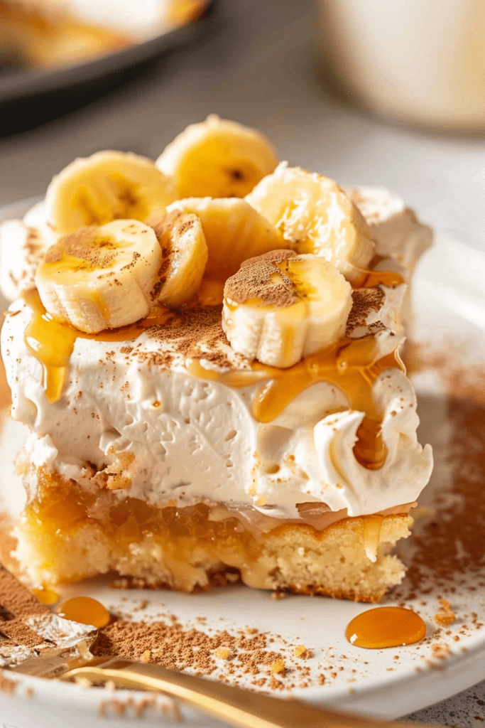 Bananas Foster Poke Cake Recipe