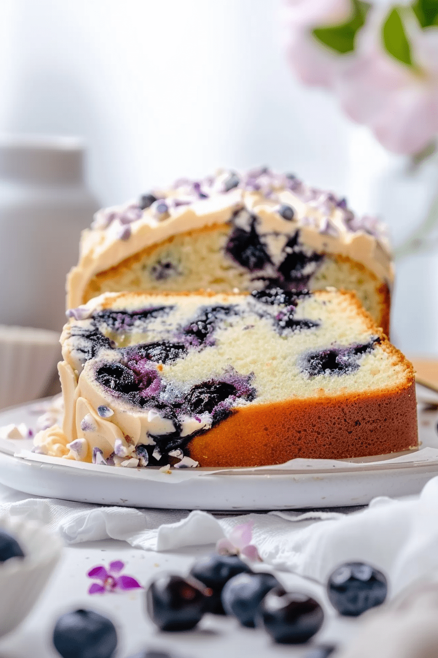 Blueberry Cream Cheese Butter Cake Recipe