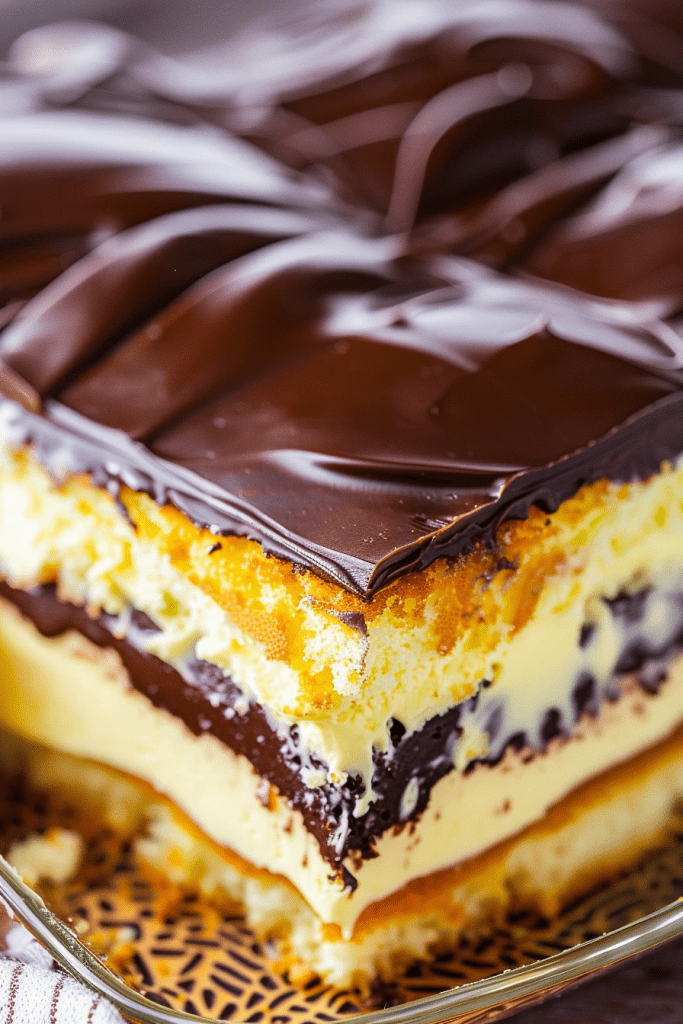 Boston Cream Poke Cake