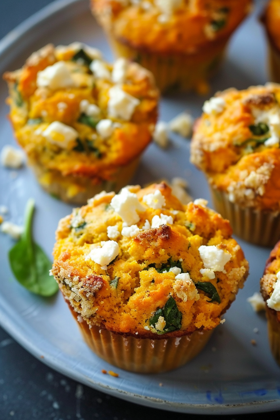 Butternut Squash, Spinach, and Feta Muffins Recipe