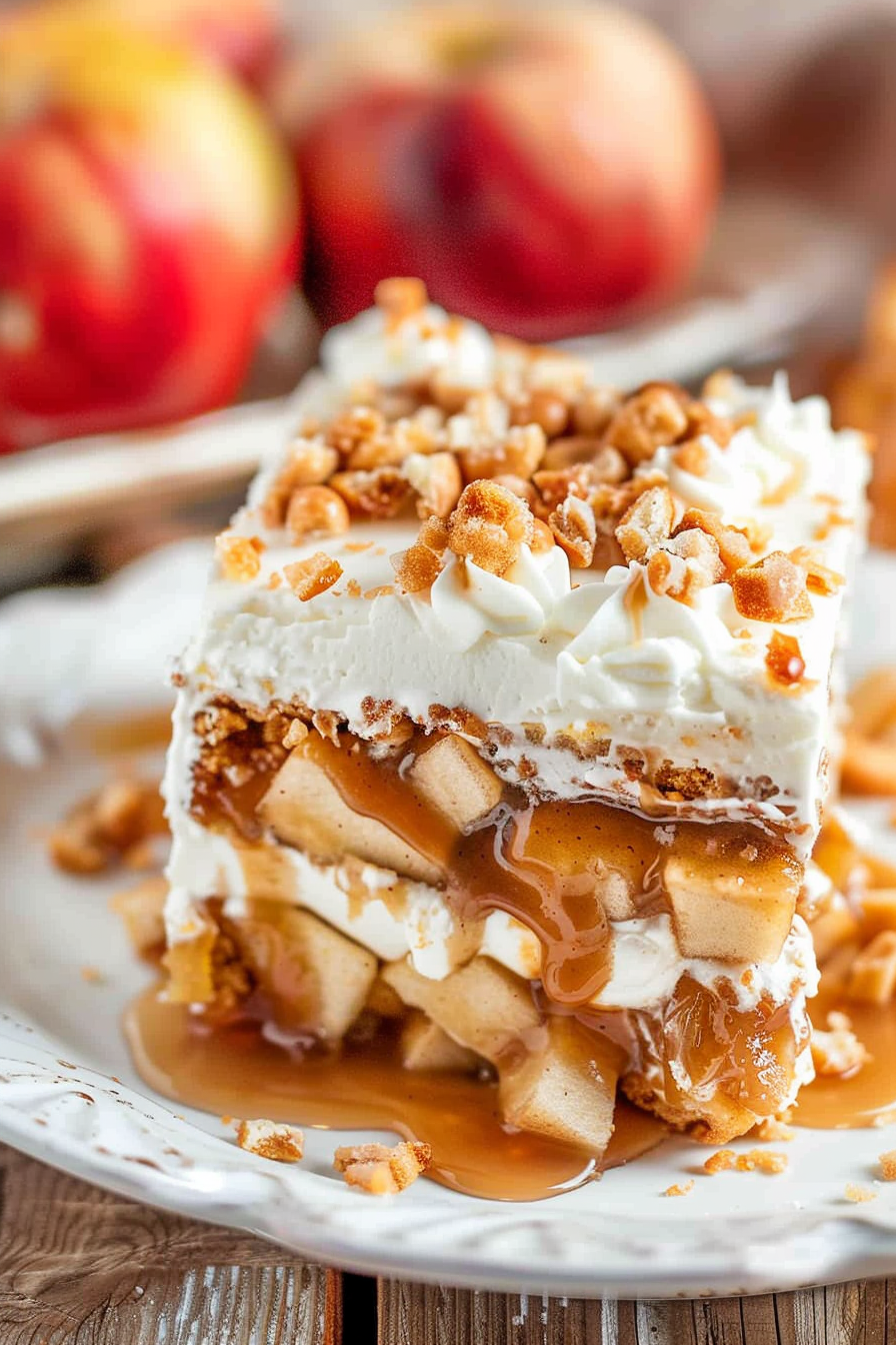 Caramel Apple Pie Poke Cake Recipe