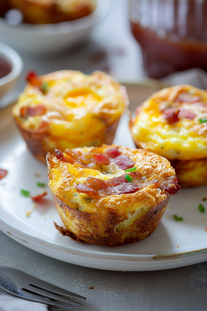 Cheesy Bacon Egg Muffins Recipes