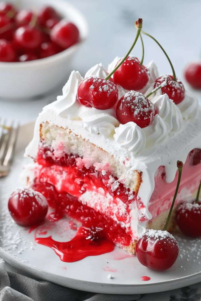 Cherries in the Snow Poke Cake Recipe