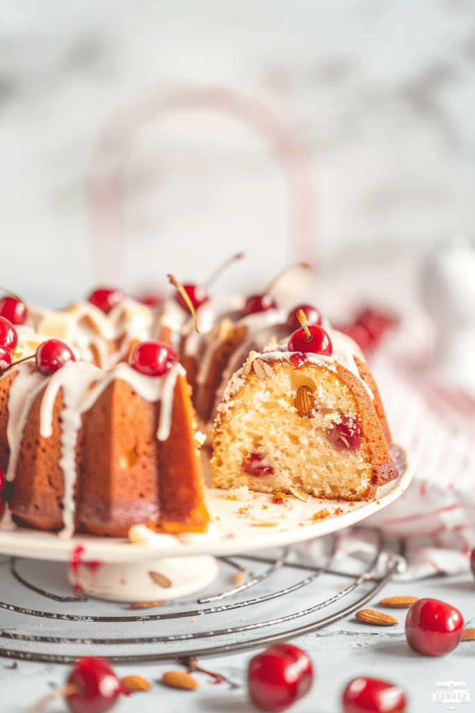 Cherry Almond Bundt Cakes