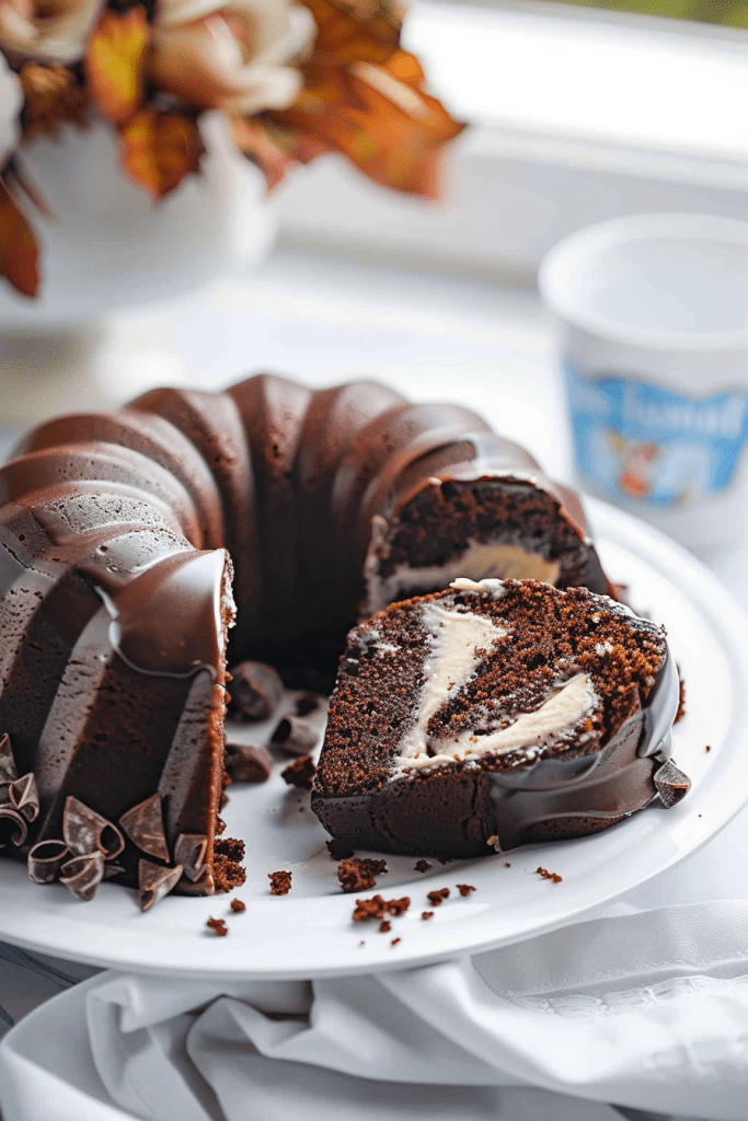 Chocolate Bundt Cake with Cream Cheese Filling