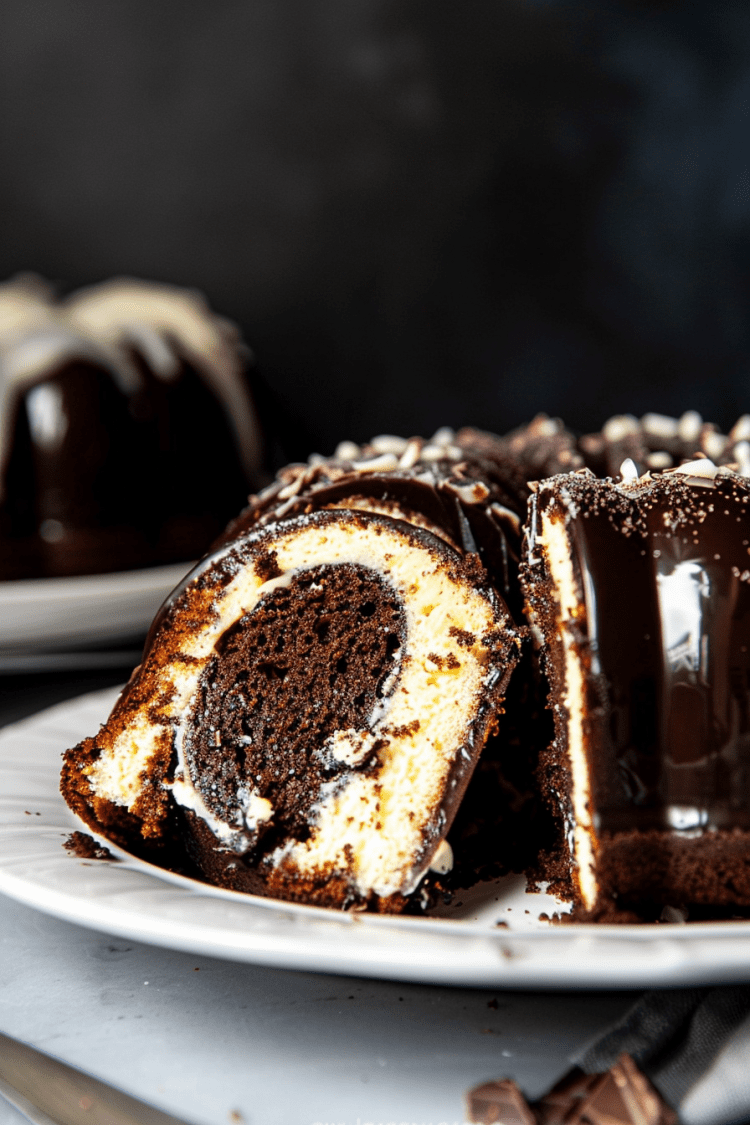 Indulgent Chocolate Bundt Cake with Cream Cheese Filling - Recipe Guide
