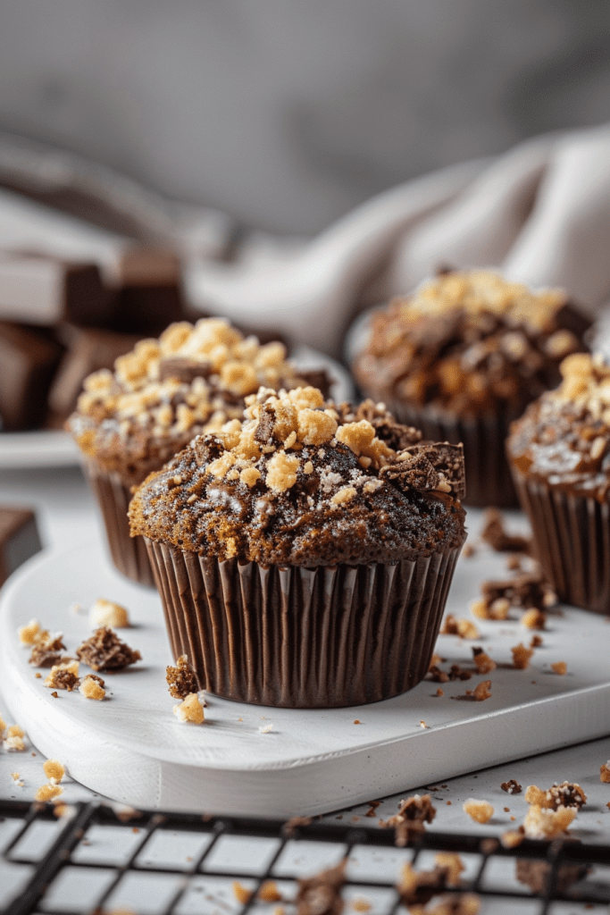 Chocolate Coffee Toffee Crunch Muffins Recipe