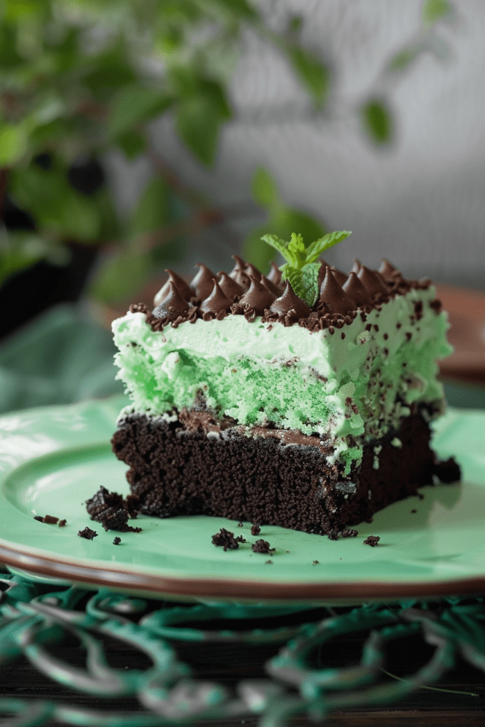 Chocolate Mint Poke Cake Recipe