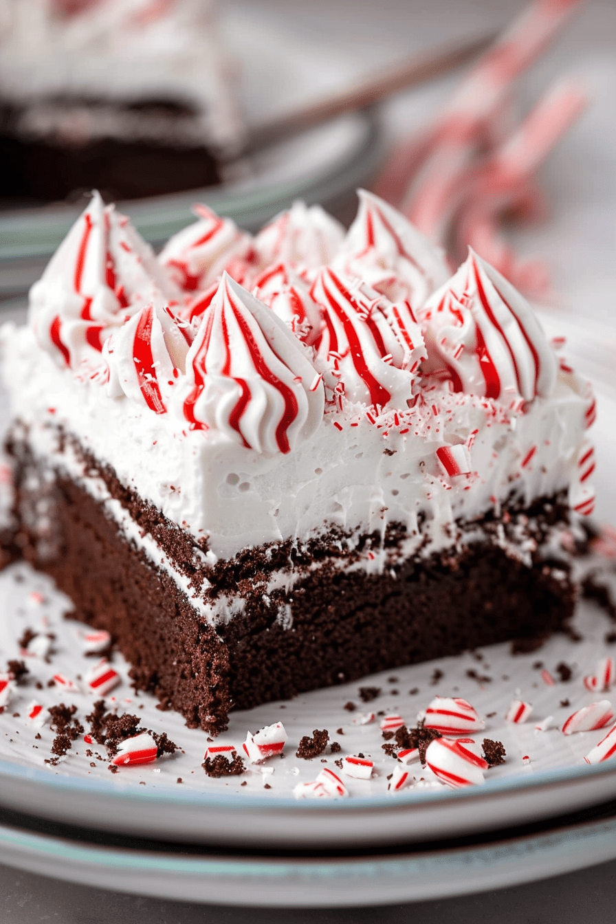 Chocolate Peppermint Poke Cake Recipe