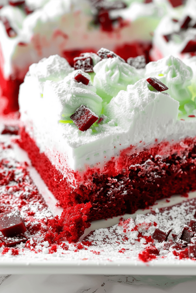 Christmas Red Velvet Poke Cakes