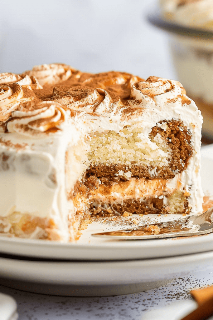 Cinnamon Roll Poke Cake