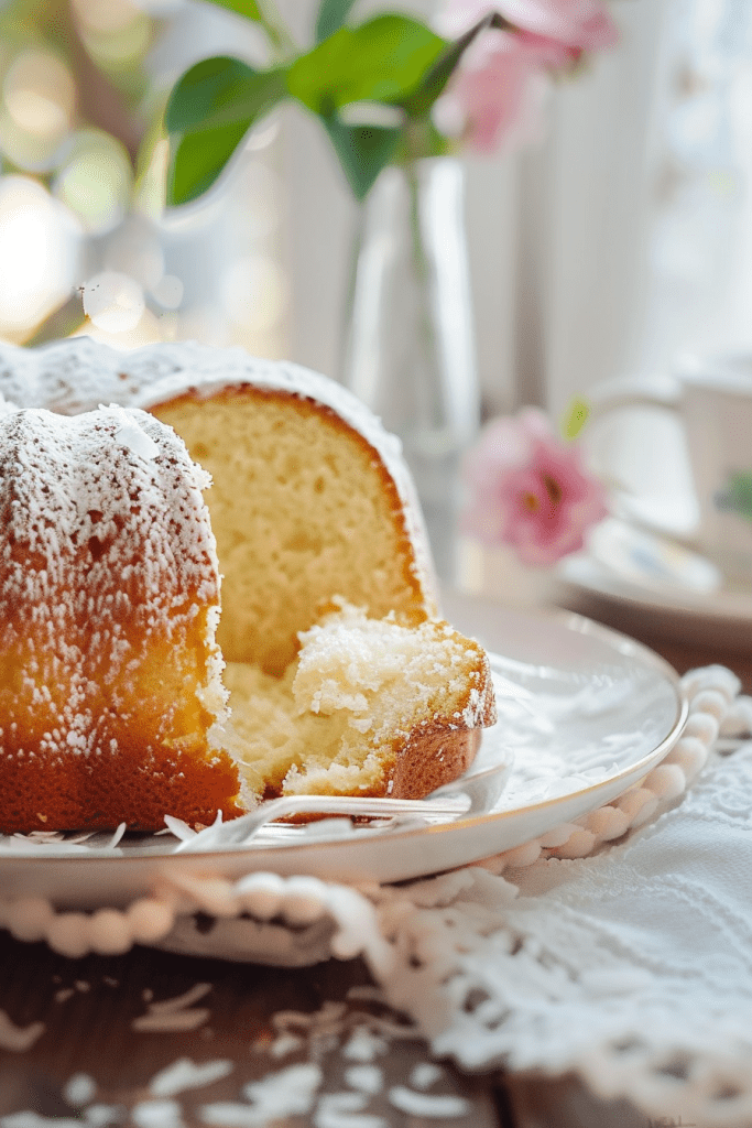 Coconut Cream Cheese Pound Cake