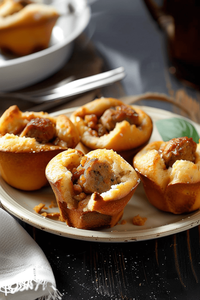 Cooking Mini Sausage Pancake Muffins