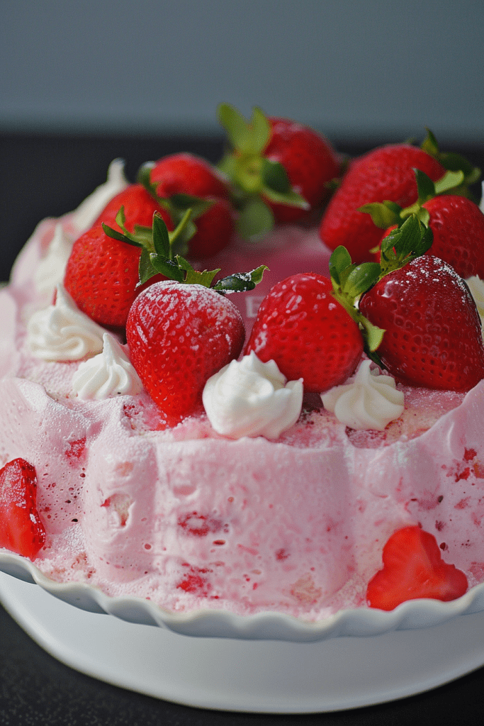 Cooking Strawberry Jello Angel Food Cake Dessert