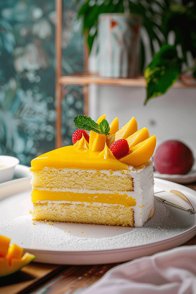 Decorate Mango Mousse Cake