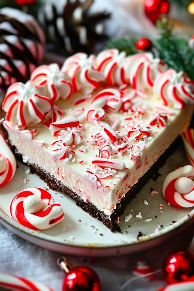 Decorating Candy Cane Pie