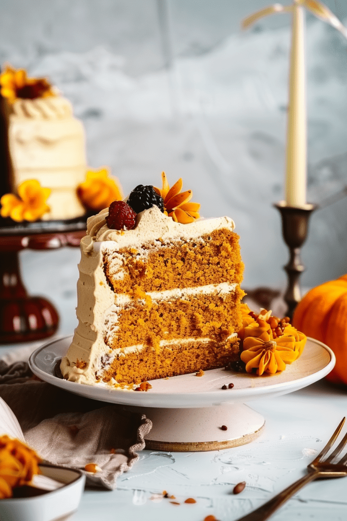 Decorating Pumpkin Cake