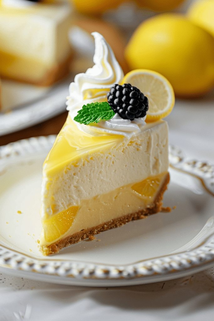 Decorating the Lemon Cheesecake Cake