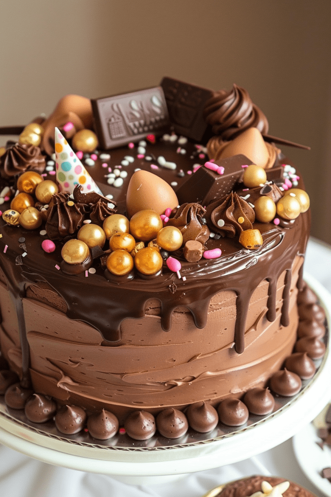 Decoration Chocolate Birthday Cake