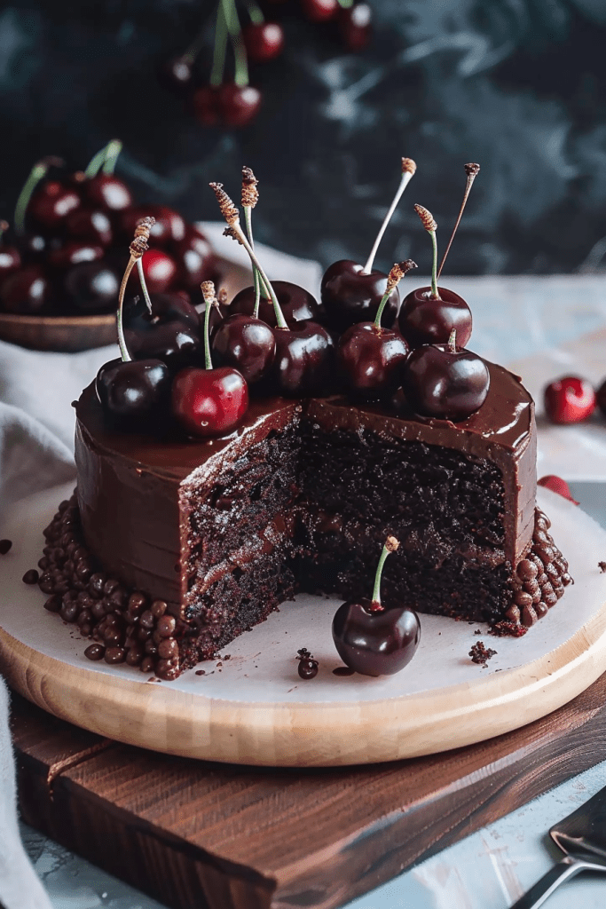 Decoration Chocolate Cherry Cake