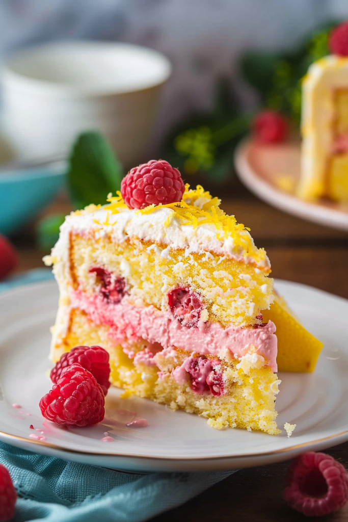 Decoration Lemon Raspberry Cake