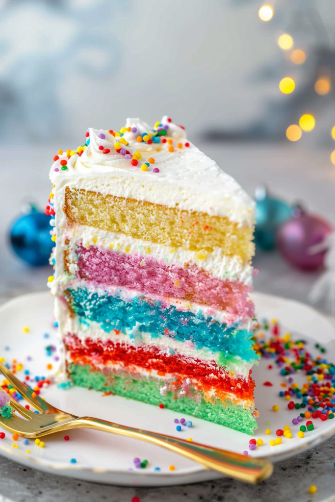 Decorative Rainbow Layer Cake