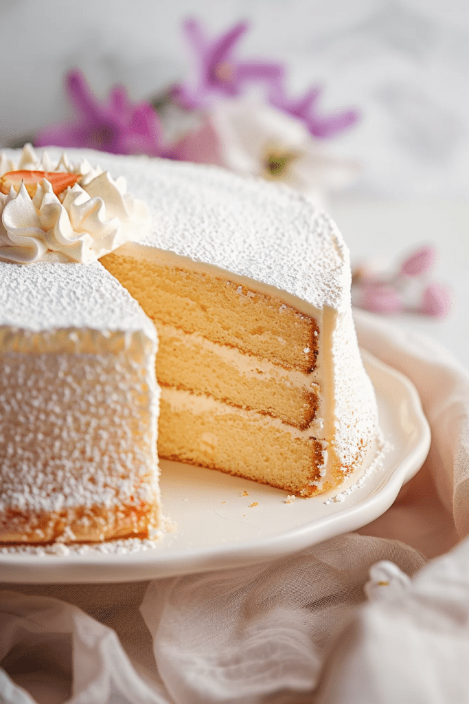 Decorating Vanilla Chiffon Cake