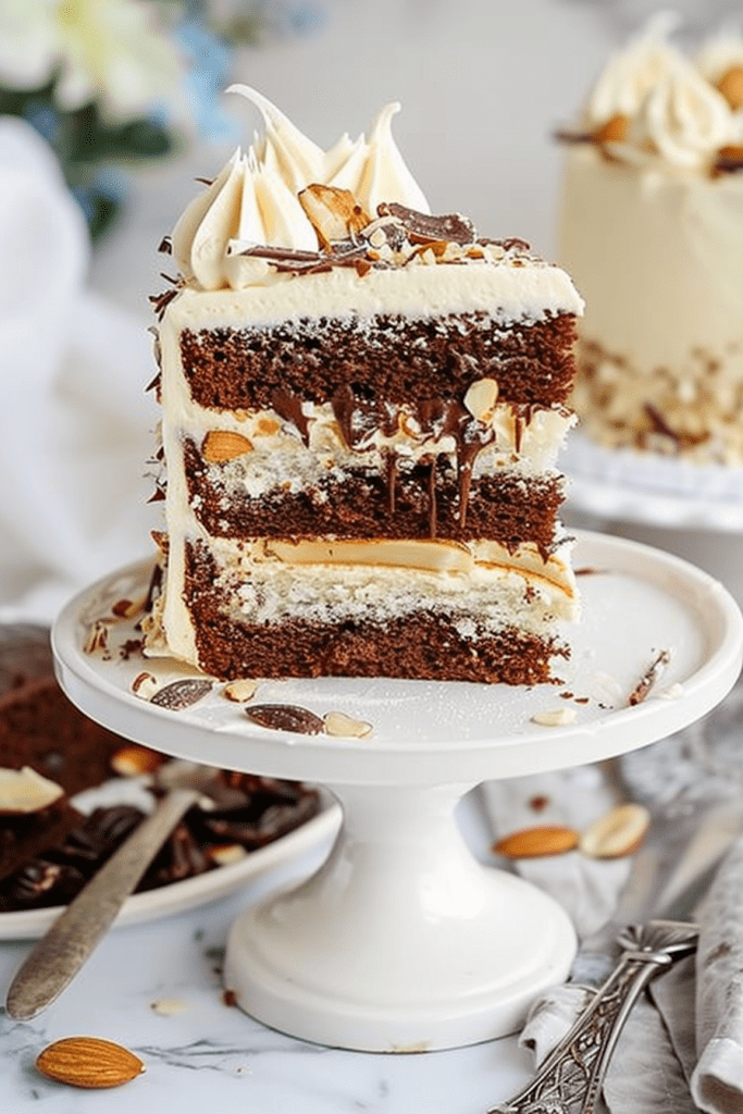 Delicious Almond Joy Layer Cake