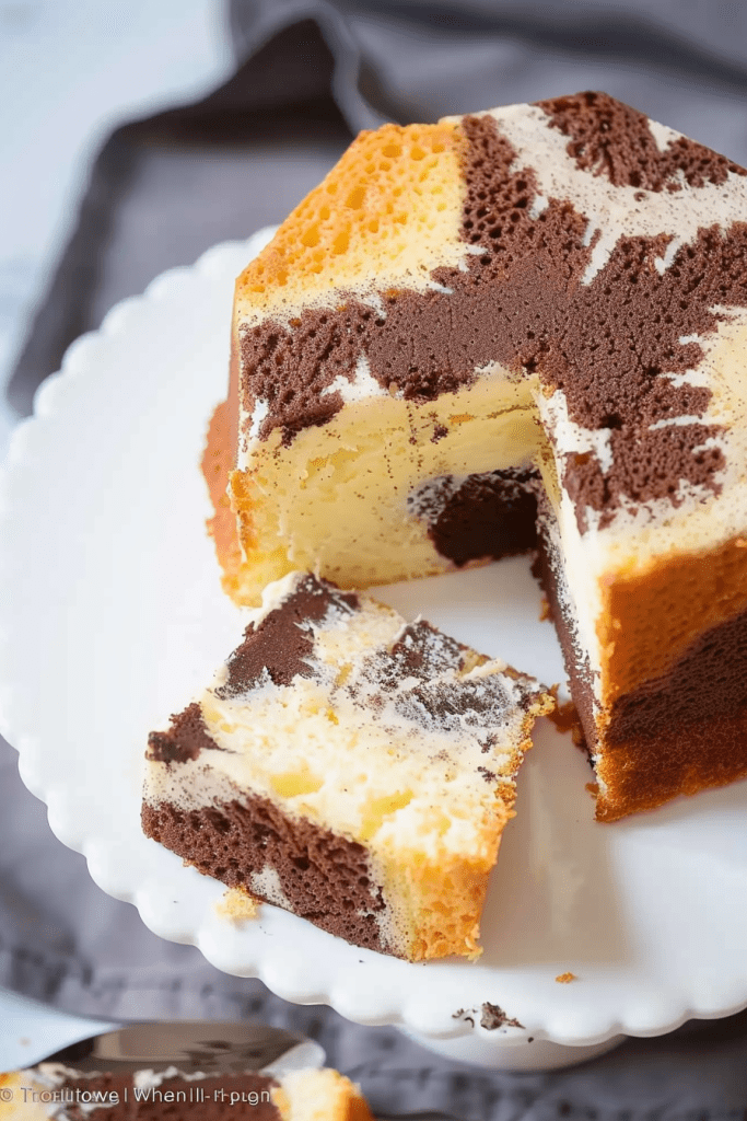 Delicious Amish Chiffon Marble Cake