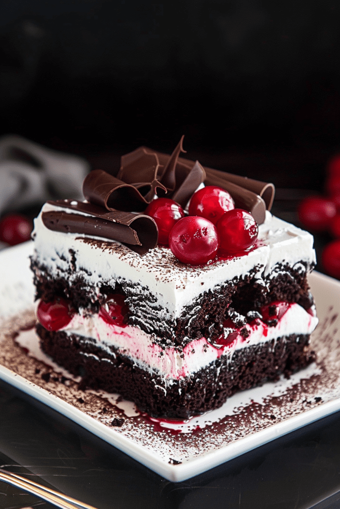 Delicious Black Forest Poke Cake