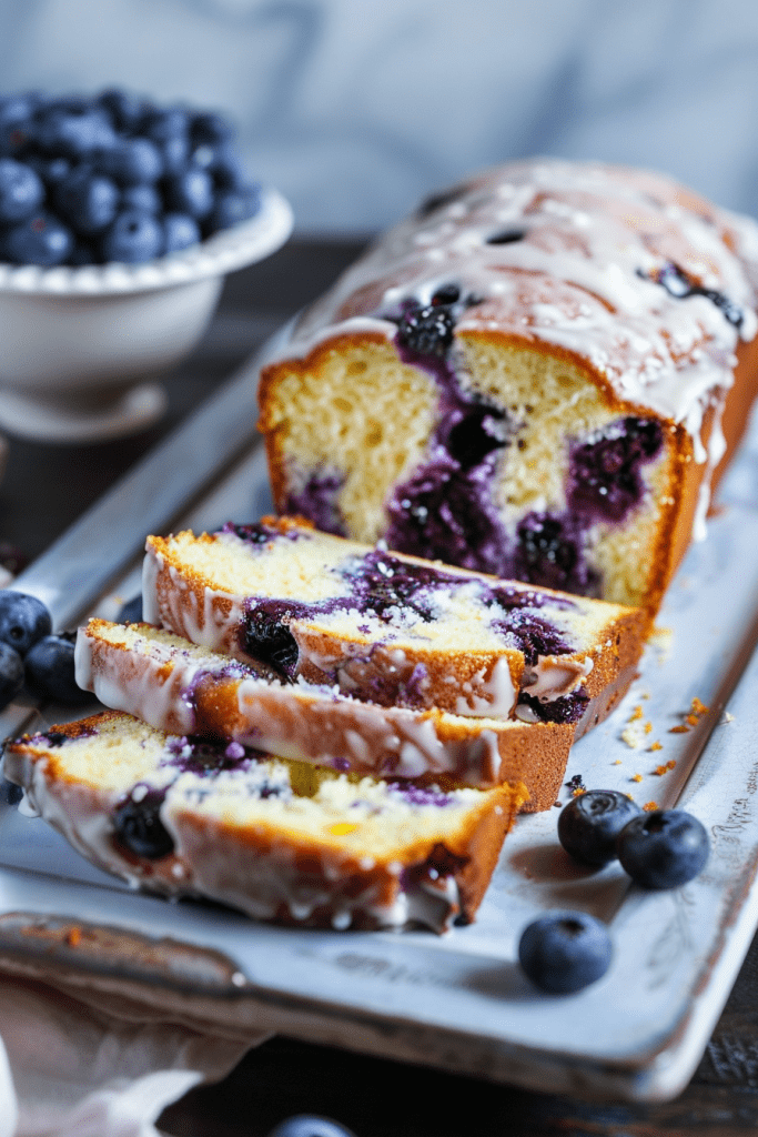 Delicious Blueberry Pound Cake