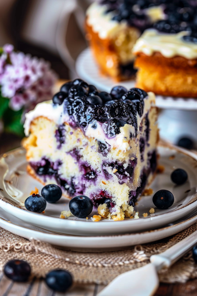 Delicious Blueberry Sour Cream Coffee Cake